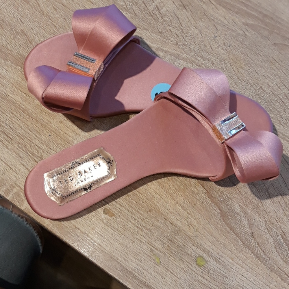 Ted baker pink satin bow slipper - Picture 5 of 8